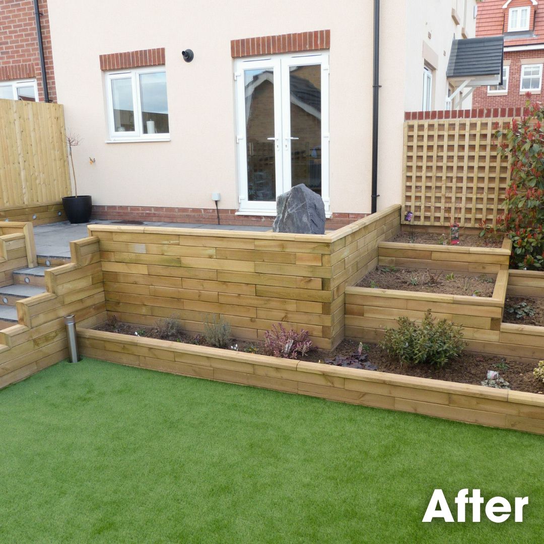 Landscaped new build garden