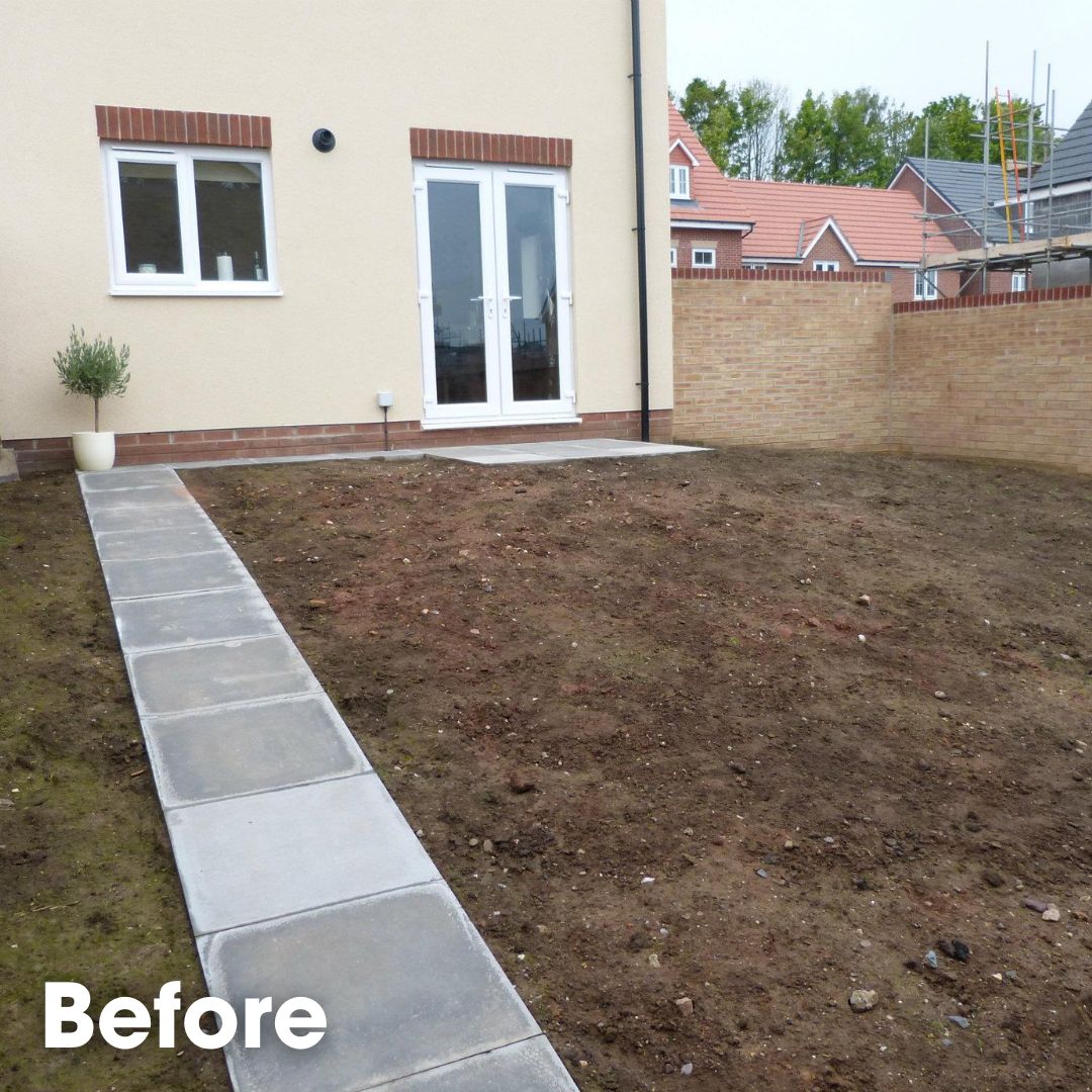 Sloped new build garden