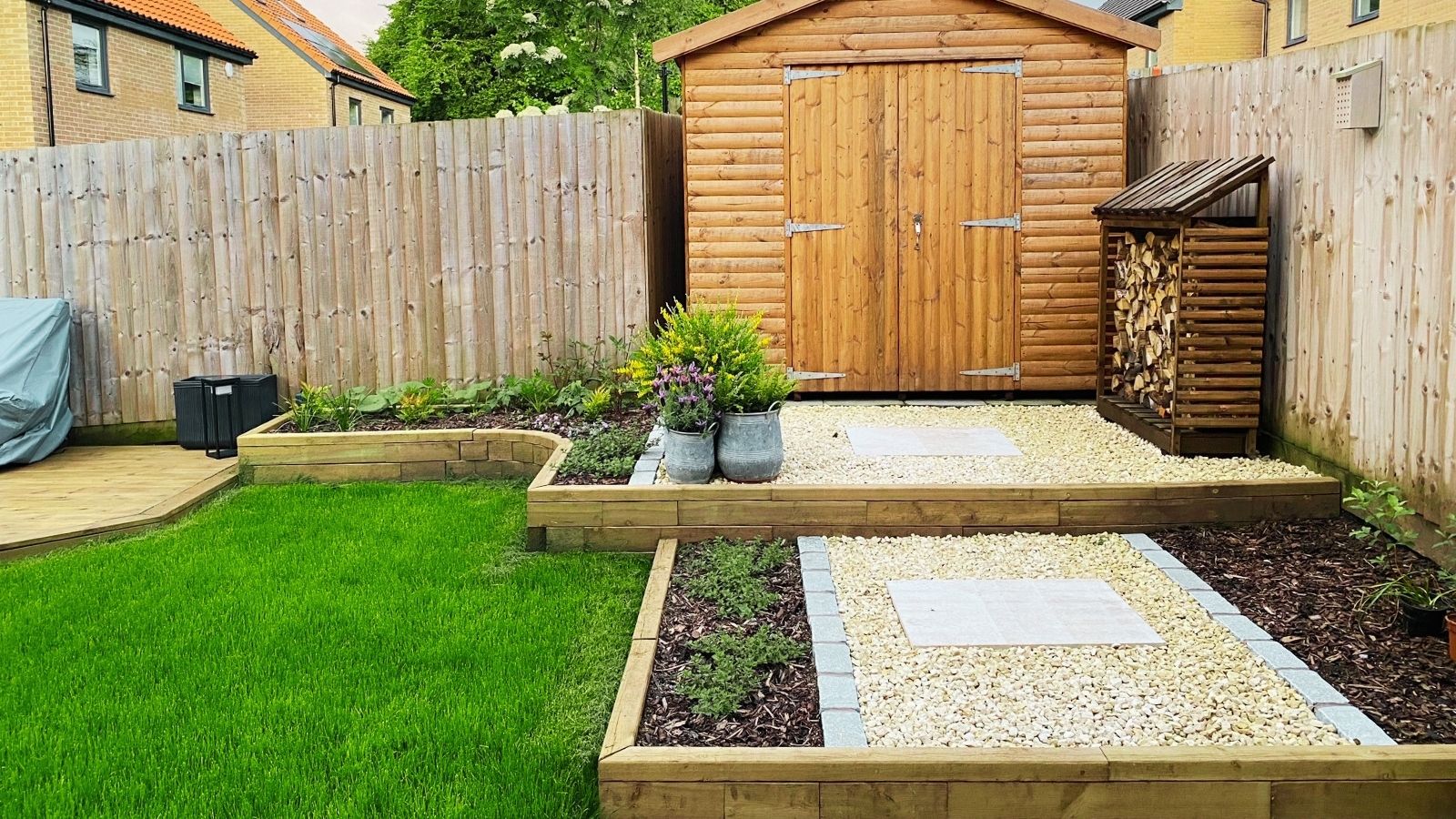 Ruth and James' low retaining wall