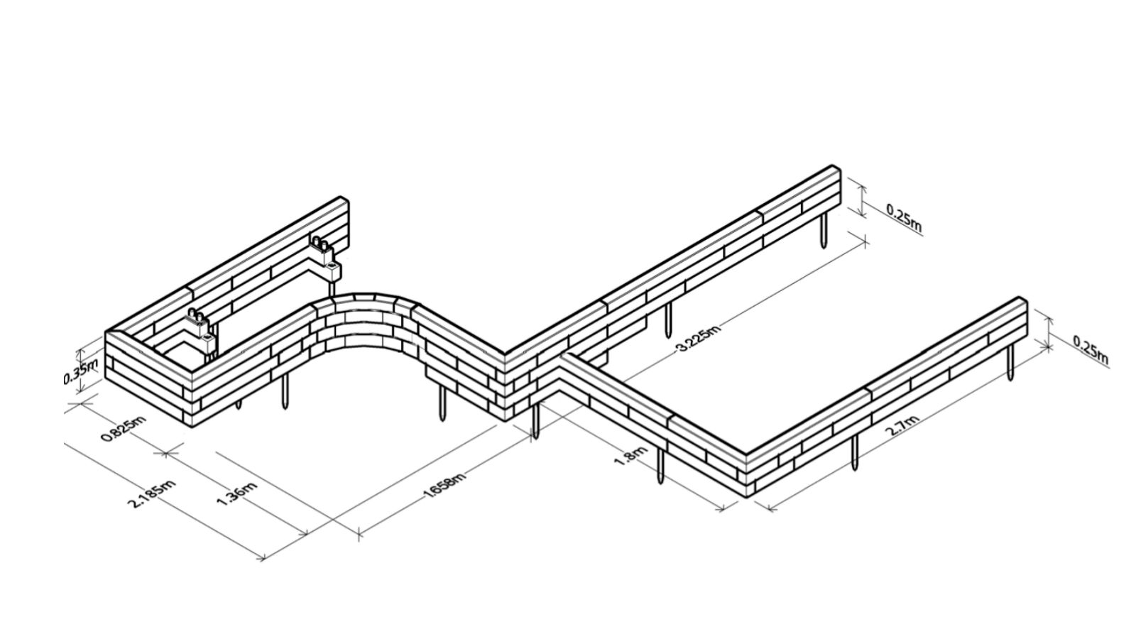 Retaining wall design 3D