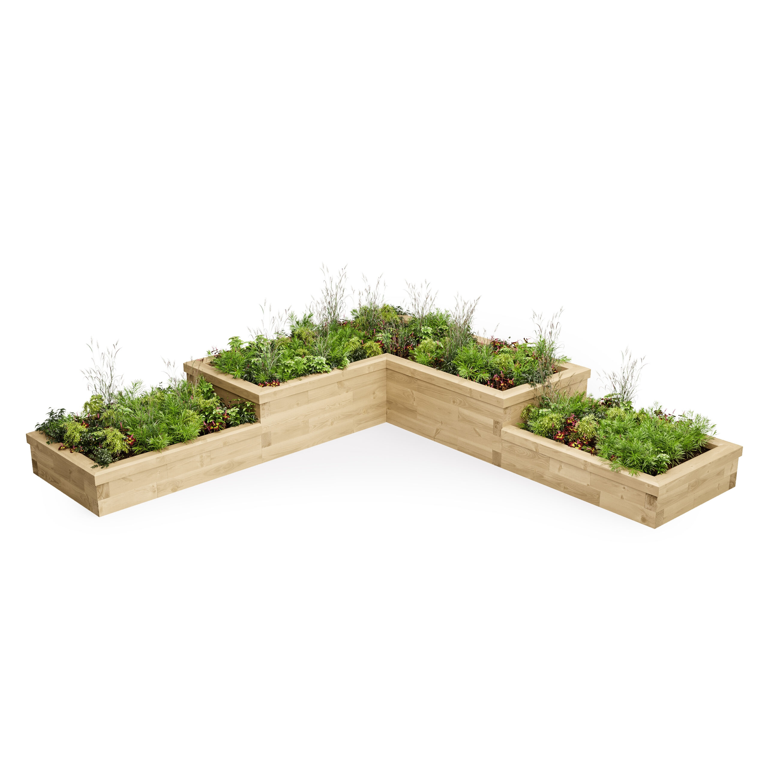 Stepped L Shape planter