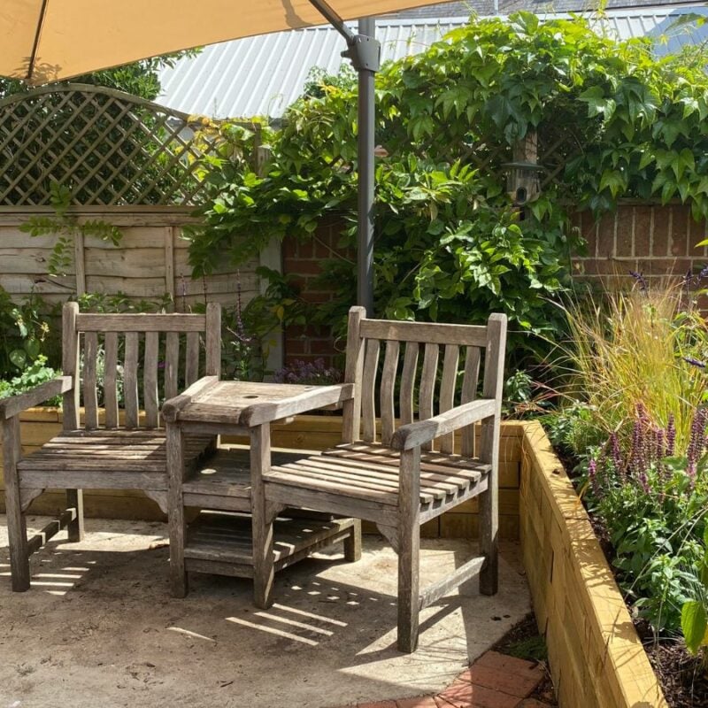 Barry's garden seating area